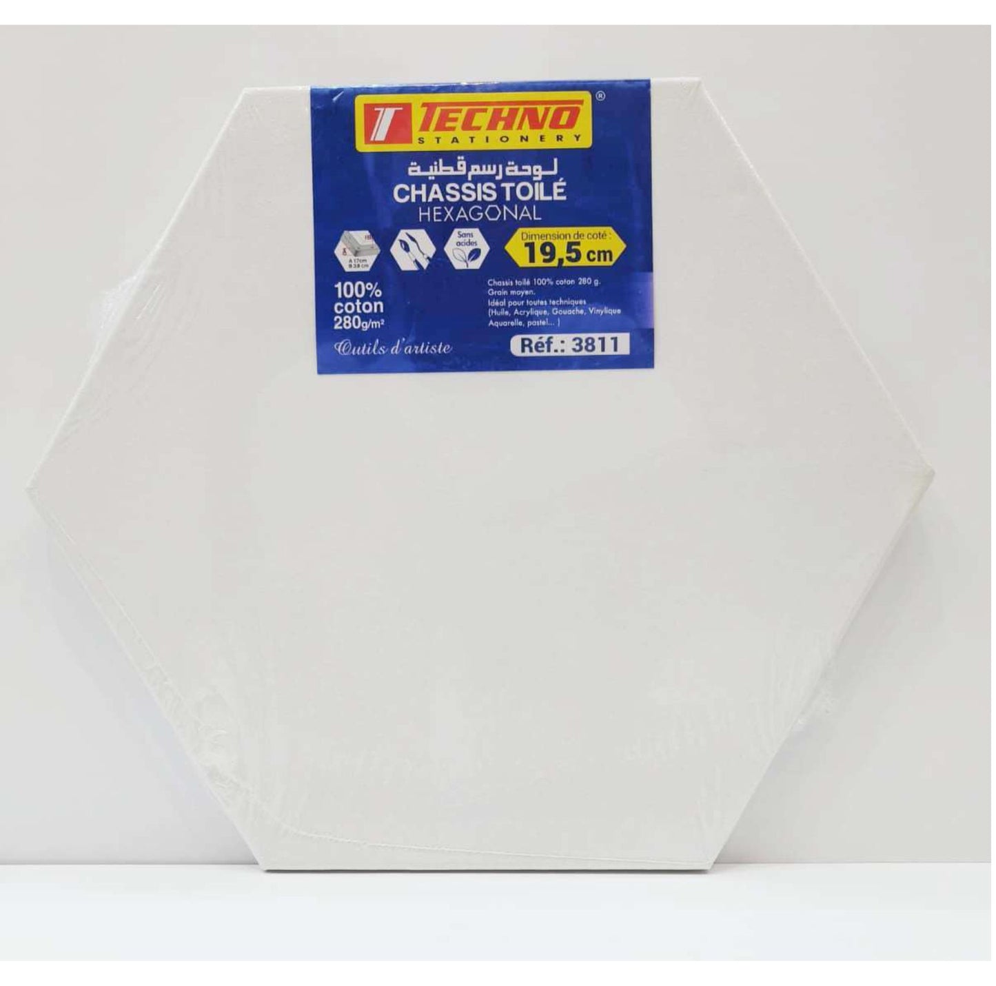 Techno Hexagonal Cotton Canvas (19.5 cm - 280g)