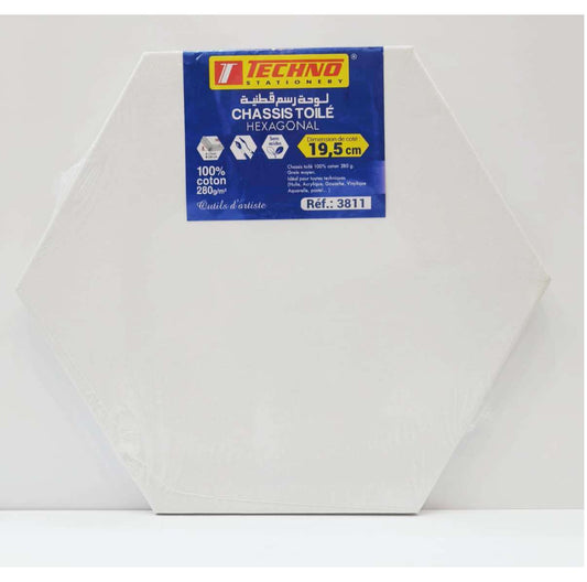 Techno Hexagonal Cotton Canvas (19.5 cm - 280g)
