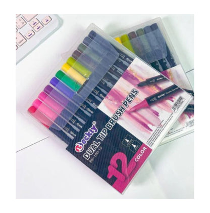Beckly dual Tip Brush Pens (12)