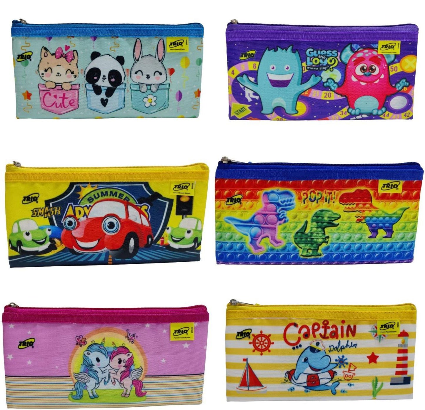 Trio Design Pouch Single Zip
