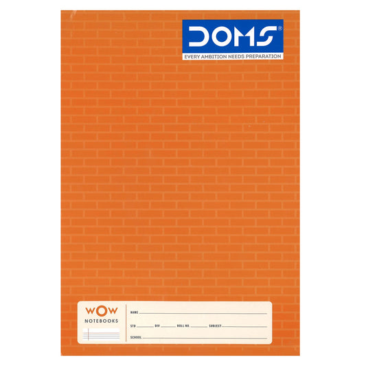 DOMS Notebook Brown 172pg A4 Ruled Single Line