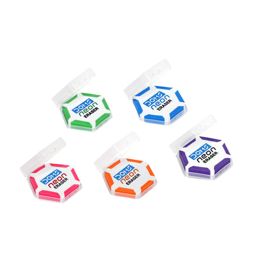 Doms Hexagon Neon Eraser