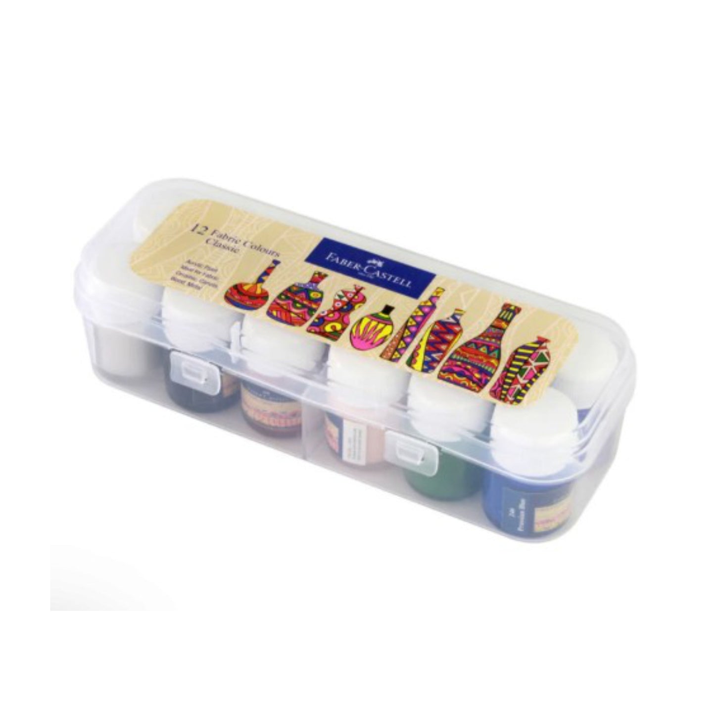 Faber-Castell Fabric/Acrylic Paint Bottles (Set of 12)