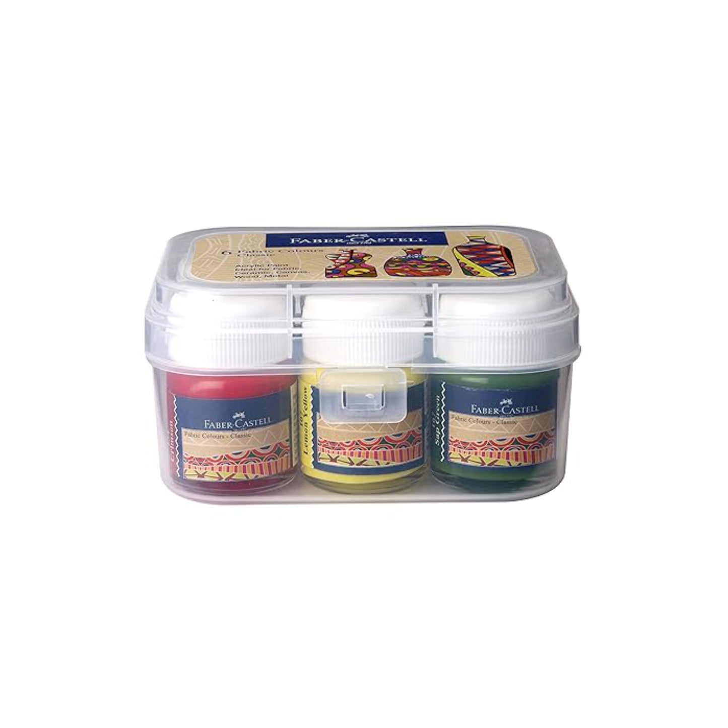 Faber-Castell Fabric/Acrylic Paint Bottles (Set of 6)