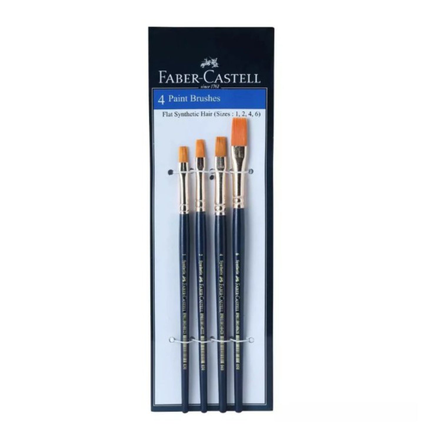 Faber-Castell Flat Paint Brush, Pack of 4
