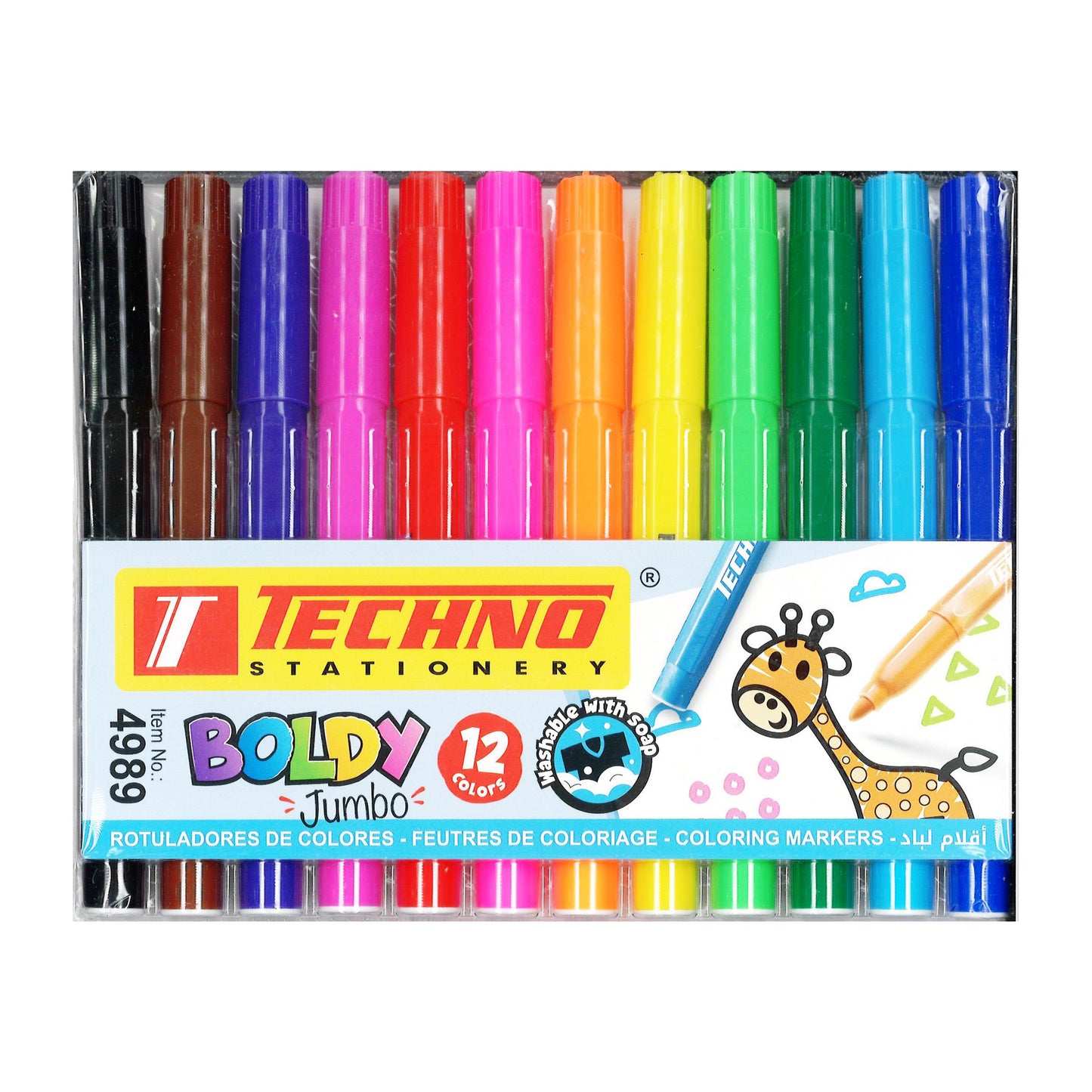 Techno Bold Jumbo Pens (12) 4989
