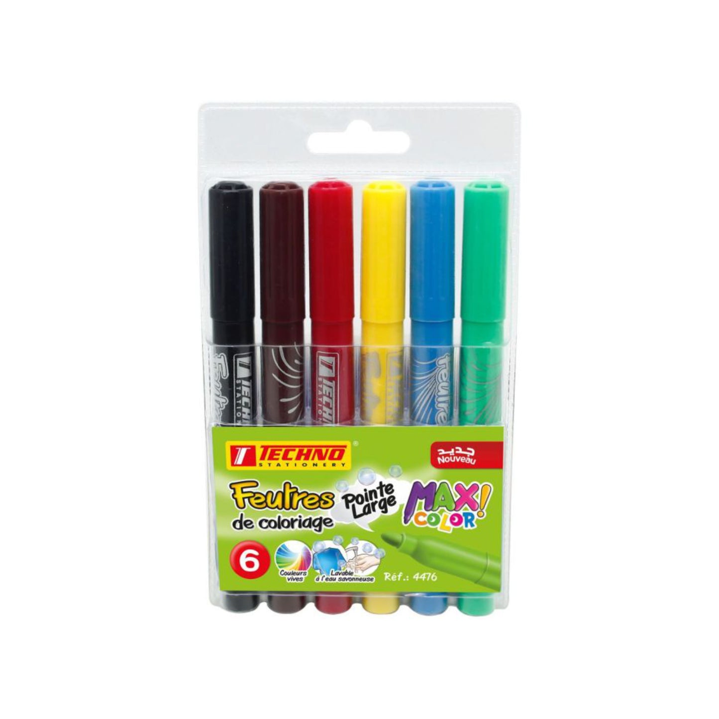 Techno Bold Jumbo Pens (6) 4476