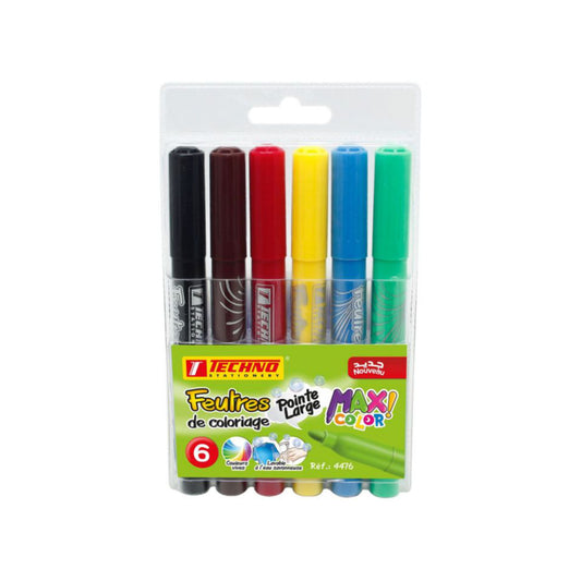 Techno Bold Jumbo Pens (6) 4476