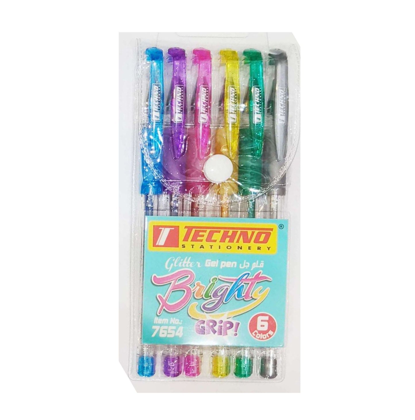 Techno Glitter Pen (6) 7654