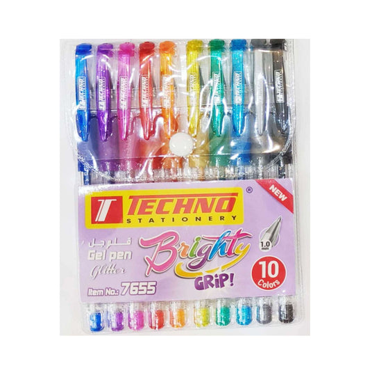 Techno Glitter Pen (10) 7655