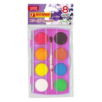 water color 28 mm 8 colour with brush (4405)