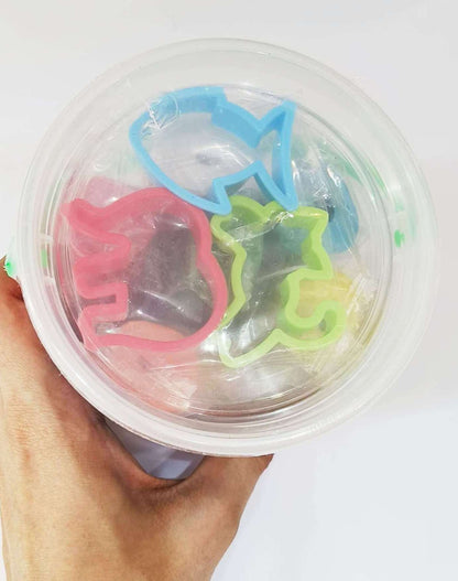 Techno Modelling Clay Bucket 3Moulds+6clrs 6994