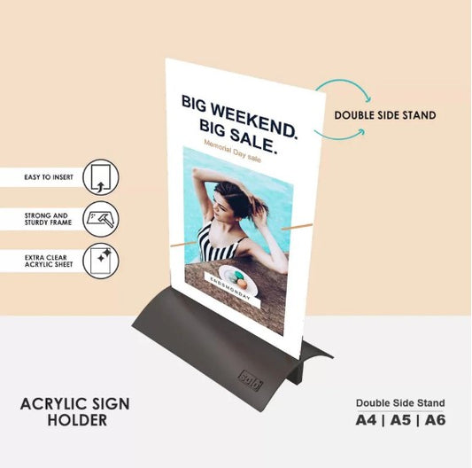 Solo Acrylic Sign Holder