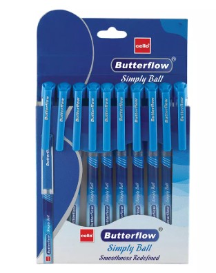 Cello Butterflow Blue Ball Pen