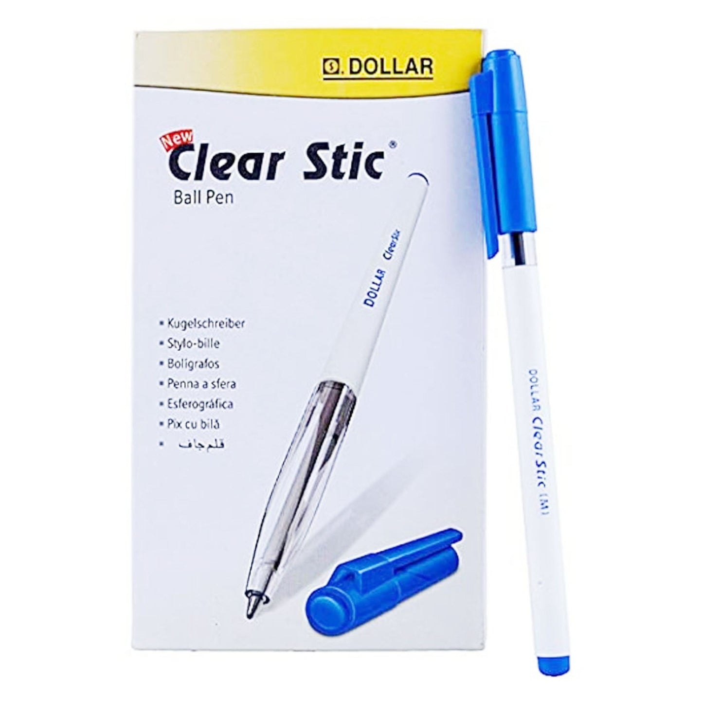 Dollar Clear Stic Ball Pen - Blue