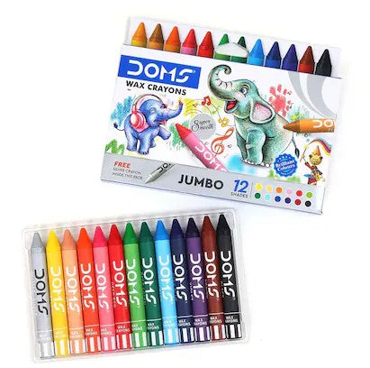 Doms Jumbo Wax Crayons (12)