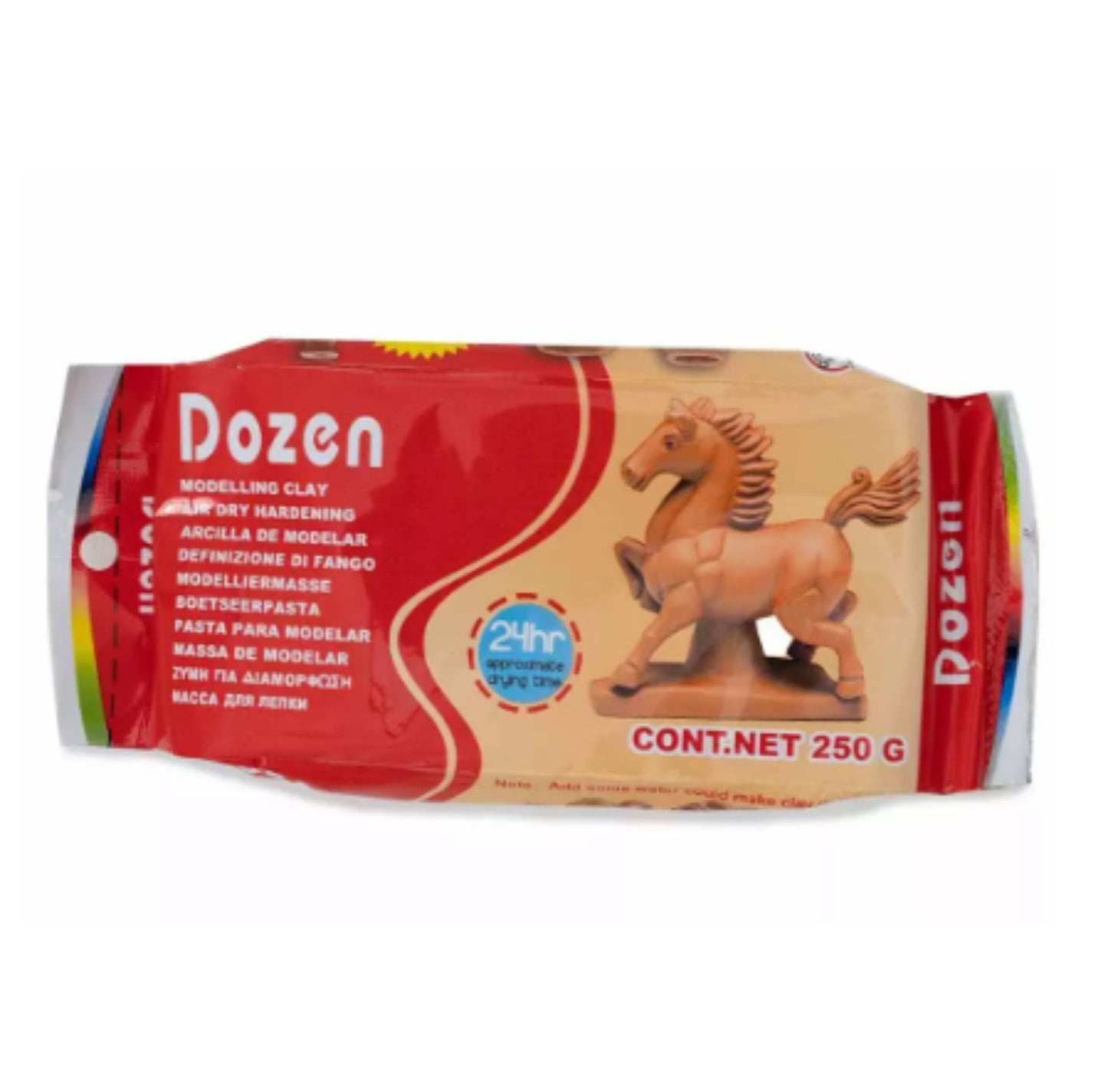 Dozen Modelling Clay Brown 250g