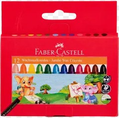Faber-Castell Jumbo Wax Crayons (12)