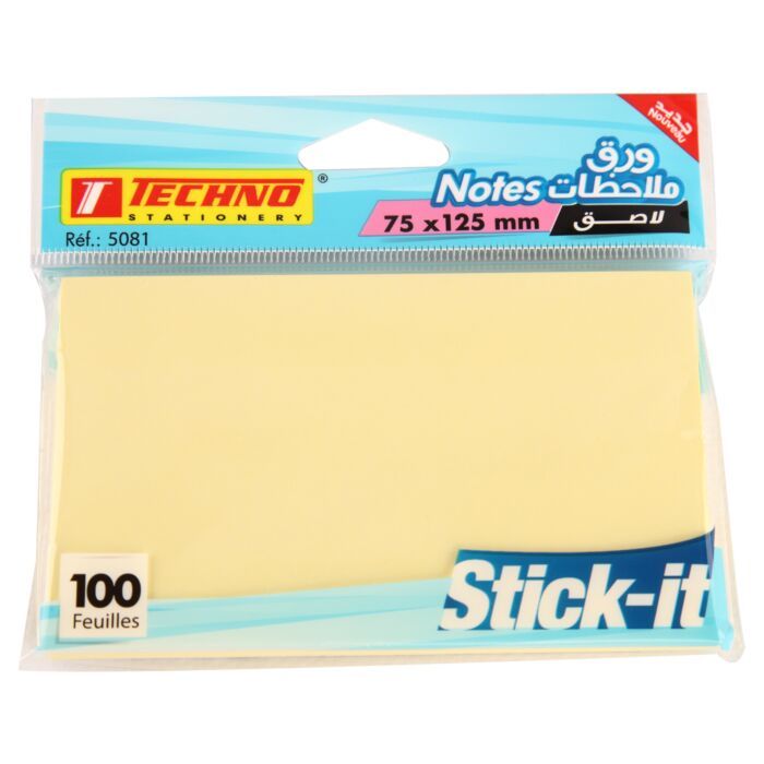 Techno Sticky Notes 75x125mm 100 sheets (5081)
