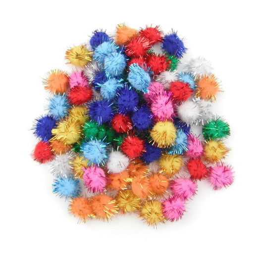 Pom Pom balls Glitter Coloured
