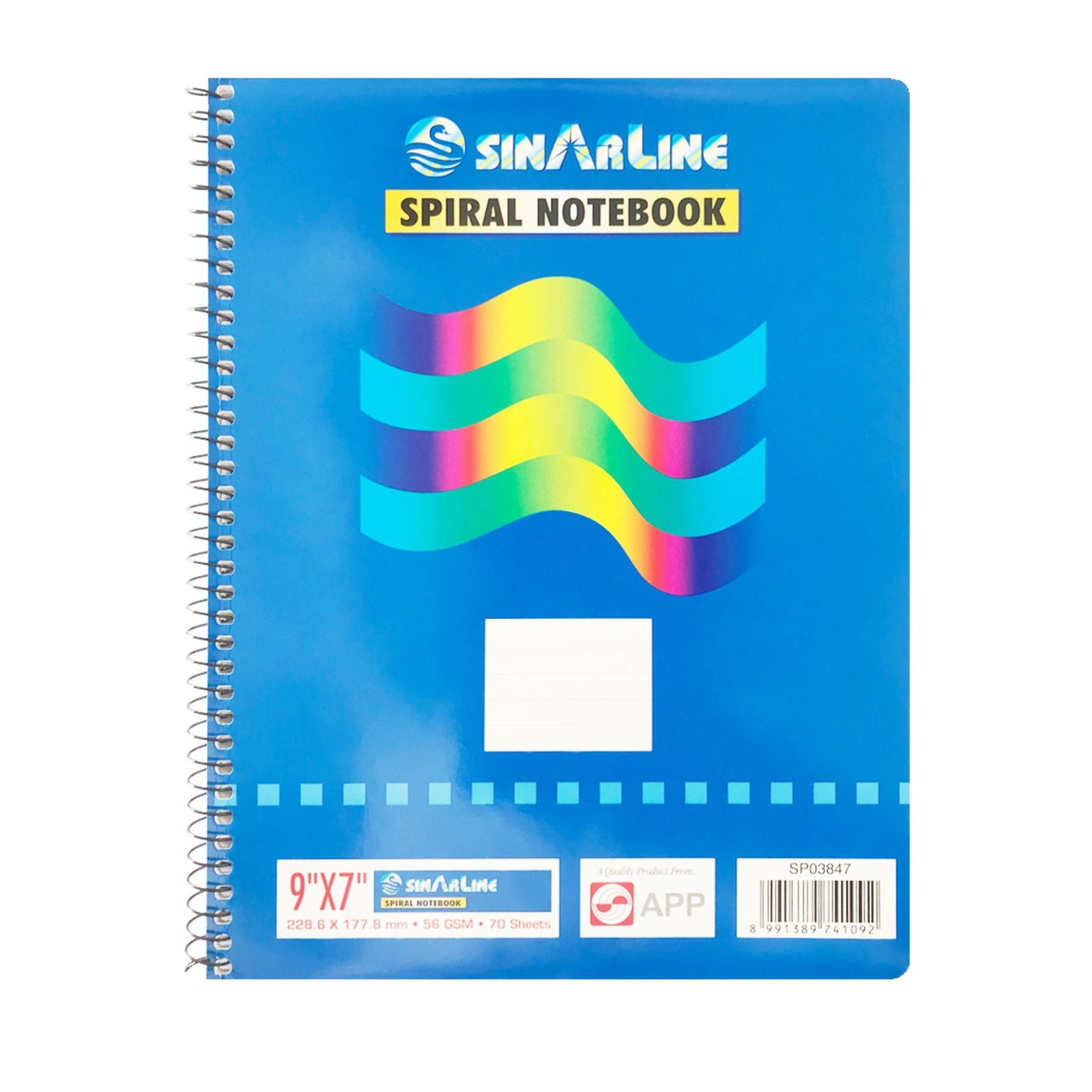 Sinarline Spiral Notebook 9"x7"