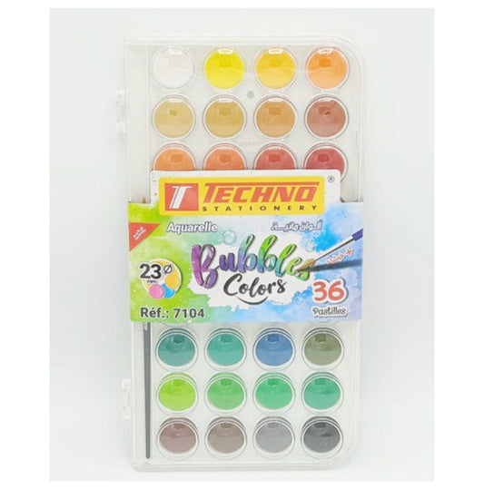 water color 23 mm 28 colour with brush (7104)